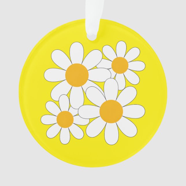 Helle und kühne Margerite Ornament (Vorderseite)