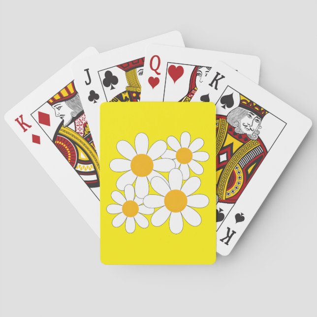 Helle und kühne Margerite Spielkarten (Rückseite)