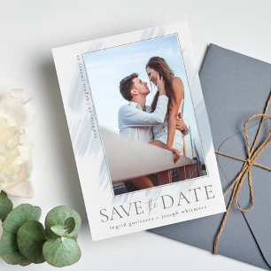 Helle und moderne Save the Date-Karte Date