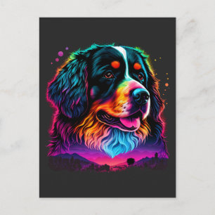 Helle und schöne Berner Sennenhund Postkarte
