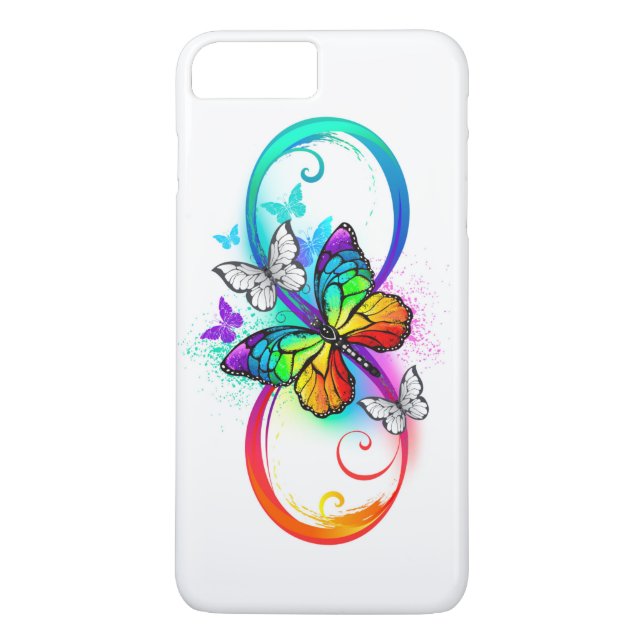 Helle Unendlichkeit mit Regenbogenschmetterling Case-Mate iPhone Hülle (Rückseite)