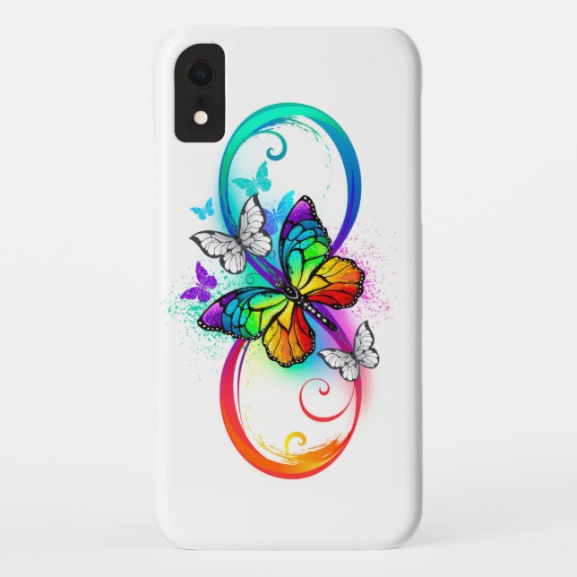 Helle Unendlichkeit mit Regenbogenschmetterling Case-Mate iPhone Hülle (Rückseite)