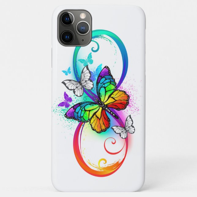 Helle Unendlichkeit mit Regenbogenschmetterling Case-Mate iPhone Hülle (Rückseite)