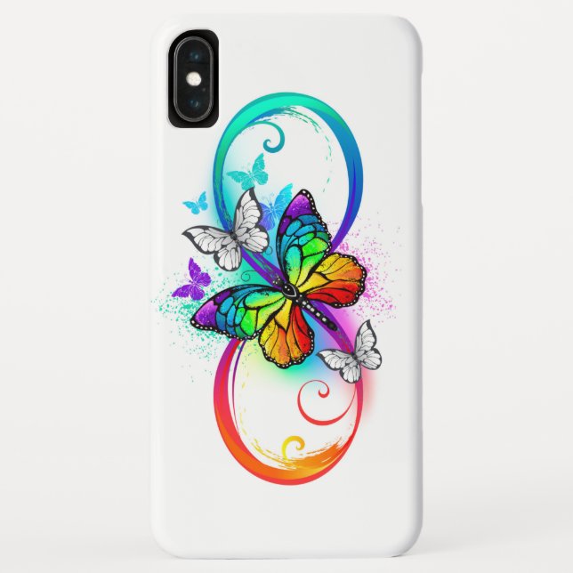 Helle Unendlichkeit mit Regenbogenschmetterling Case-Mate iPhone Hülle (Rückseite)