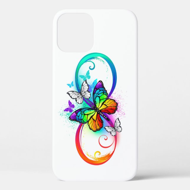 Helle Unendlichkeit mit Regenbogenschmetterling Case-Mate iPhone Hülle (Rückseite)