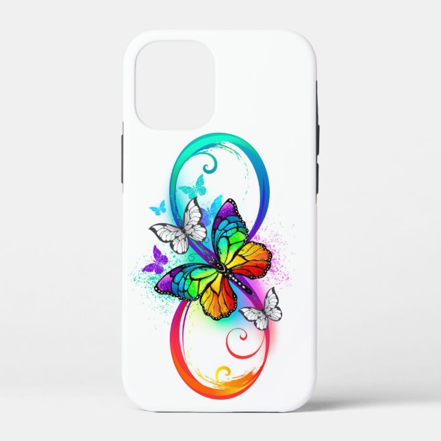 Helle Unendlichkeit mit Regenbogenschmetterling Case-Mate iPhone Hülle (Rückseite)