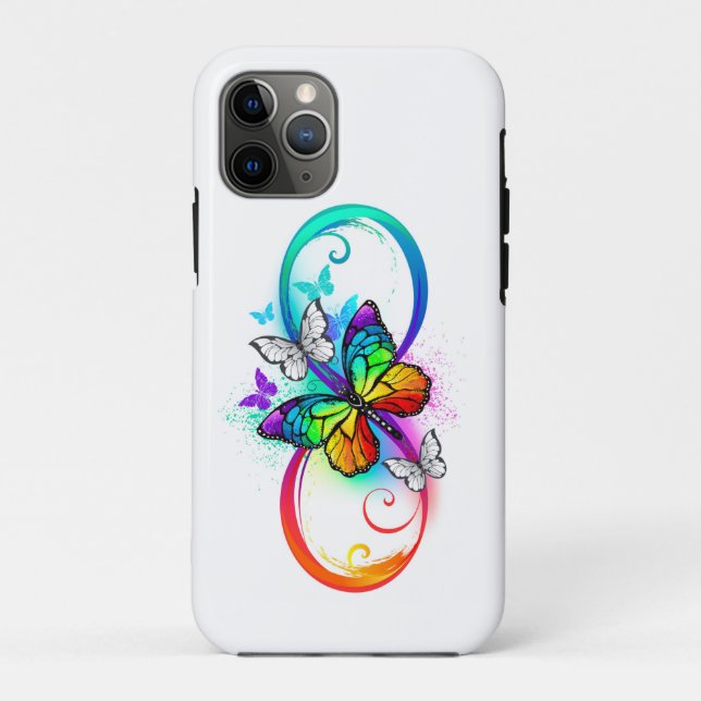 Helle Unendlichkeit mit Regenbogenschmetterling Case-Mate iPhone Hülle (Rückseite)