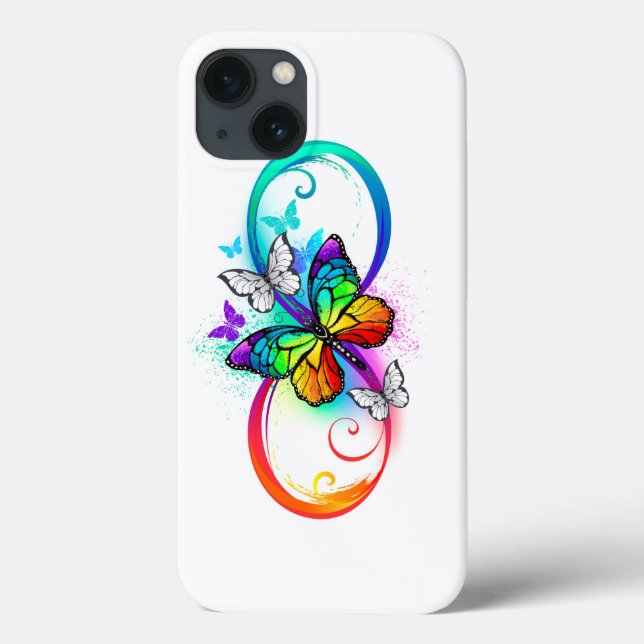 Helle Unendlichkeit mit Regenbogenschmetterling Case-Mate iPhone Hülle (Rückseite)