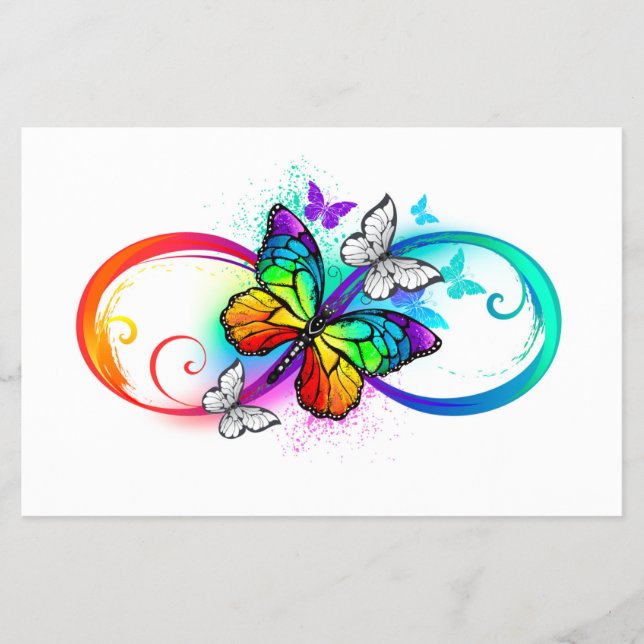 Helle Unendlichkeit mit Regenbogenschmetterling Flyer (Vorne)