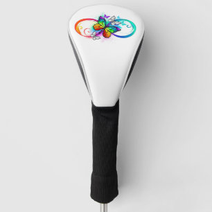 Helle Unendlichkeit mit Regenbogenschmetterling Golf Headcover
