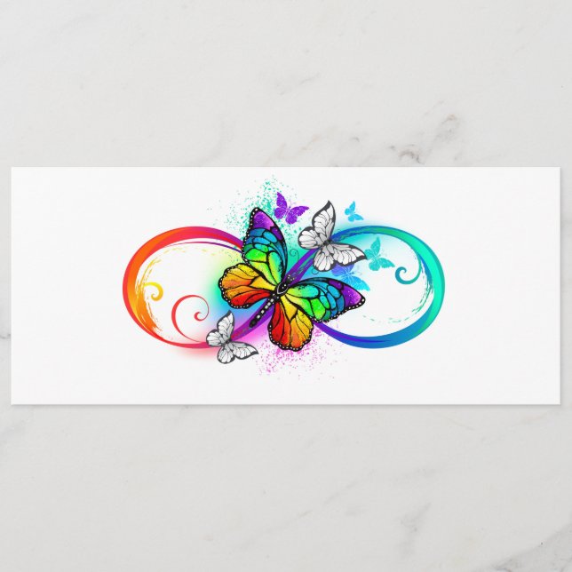 Helle Unendlichkeit mit Regenbogenschmetterling Programm (Vorderseite)