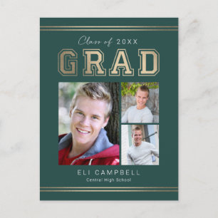 Helle Vielfalt Abschluss Ankündigung Postkarte