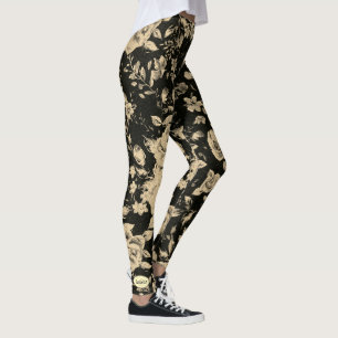 Helle Vintage Blume Leggings