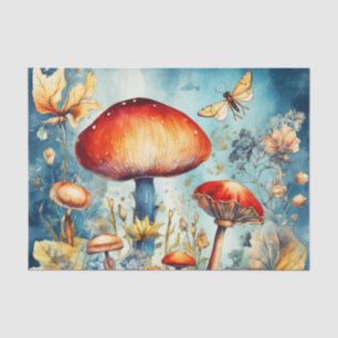 Helle Vintage Pilzretusche Inspiriert Seidenpapier