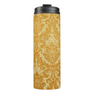 Helle Vintage-Tapete Thermosbecher