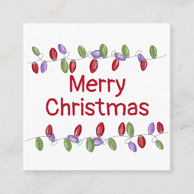 Helle Vintage Weihnachtslicht Weihnachtskarte Begleitkarte (Vorderseite)