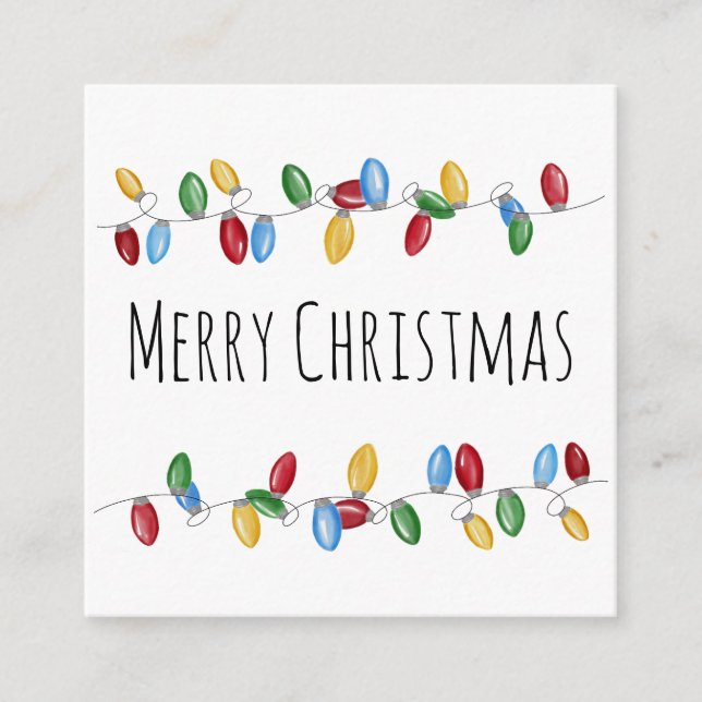 Helle Vintage Weihnachtslicht Weihnachtskarte Begleitkarte (Vorderseite)