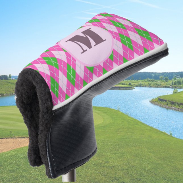 Helle, vornehme, argyle-bespitzte Damenmode Golf Headcover (Von Creator hochgeladen)