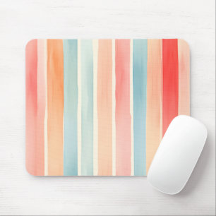 Helle Wasserfarbe Farbige Streifenmuster Mousepad