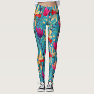 Helle Wasserfarbe: florennahes Design. Leggings