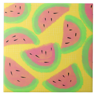 Helle Wassermelone Gelb Rosa Fliese