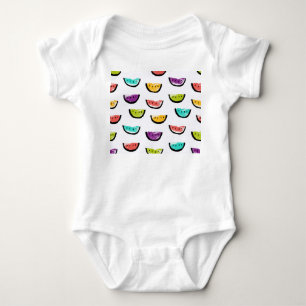 Helle Wassermelonen: farbenfrohes nahtloses Muster Baby Strampler
