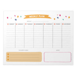 Helle Weekly Planner Notepad Notizblock