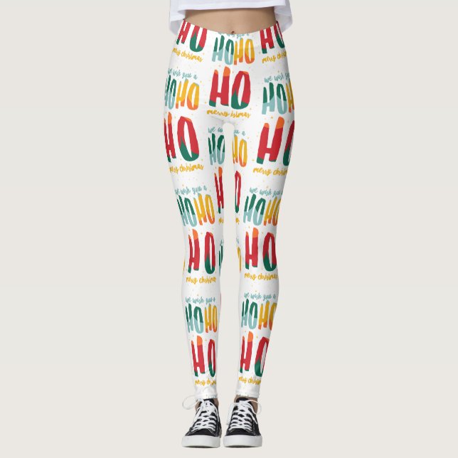 HELLE WEIHNACHTEN/ALT-FARBENWEG LEGGINGS (Vorderseite)
