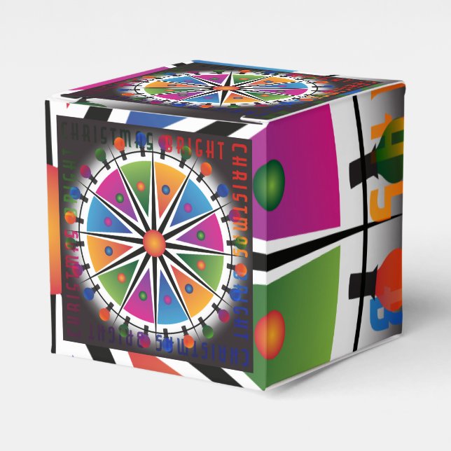 Helle Weihnachts-Geschenkboxen Geschenkschachtel (Vorderseite)