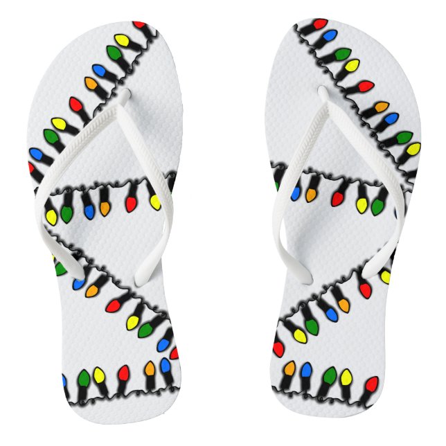 Helle Weihnachtsbaumleuchten Weihnachtsschwimmer F Flip Flops (Fußbett)