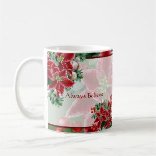 Helle Weihnachtssterne und Stechpalmen benutzerdef Kaffeetasse
