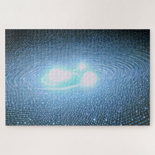 Helle weiße Lichtsterne in Sky Puzzle (Horizontal)
