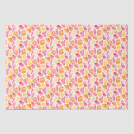Helle Whimsical Giraffe Print Pink Orange Yellow Seidenpapier