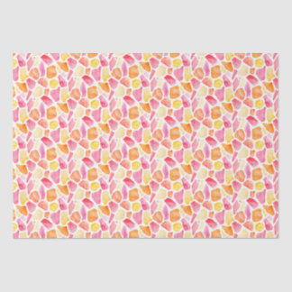 Helle Whimsical Giraffe Print Pink Orange Yellow Seidenpapier