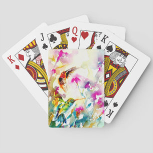 "Helle Wiesen-" Kolibri-Druck Spielkarten