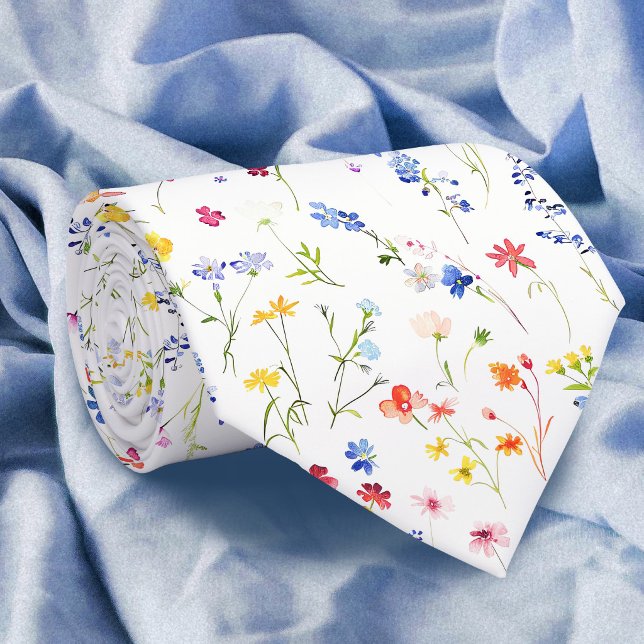 Helle Wildblumenmuster Krawatte (Von Creator hochgeladen)