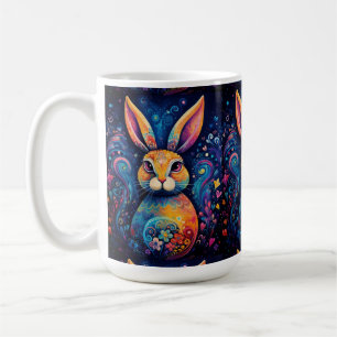 Helle Wirbel und Herzen Blau Kaffeetasse