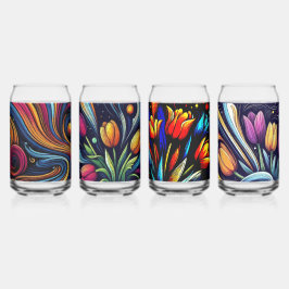 Helle zeitgenössische Blume Kunst Glas