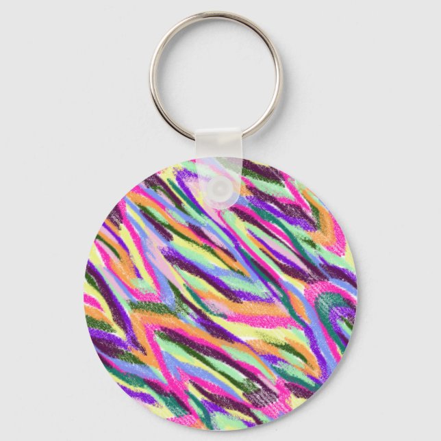 Helle Zickzacke Keychain Schlüsselanhänger (Vorderseite)