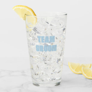 Helleblaue Team-Groom-Junggesellenabschied Glas