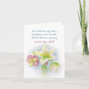 Hellebore Blume Beileidsausgabe Beileid-Karte Karte
