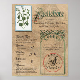 Hellebore Herbal Buch Schatten Pagan Wiccan Poster