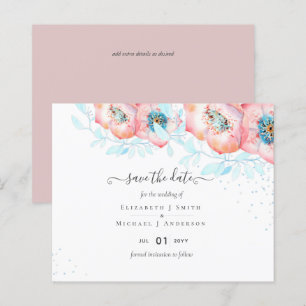 Hellebore Turquoise Peach Floral Wedding