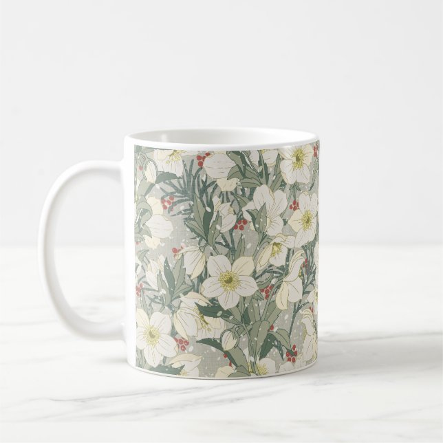 Hellebore Winter Blume Kaffeetasse (Links)
