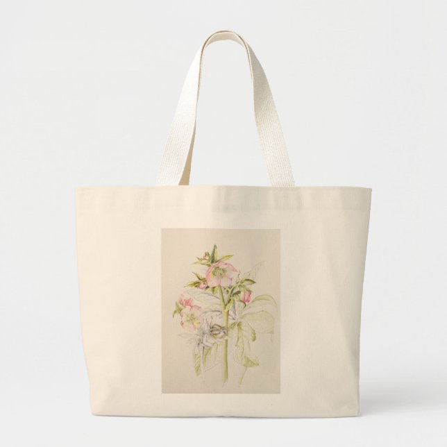 Hellebores Jumbo Stoffbeutel (Vorne)