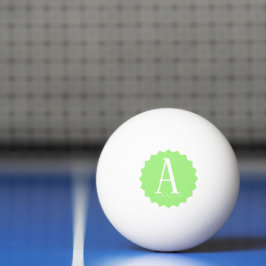 Hellegrüne Ping-Pong-Ball mit Anfangsbuchstabe Tischtennisball