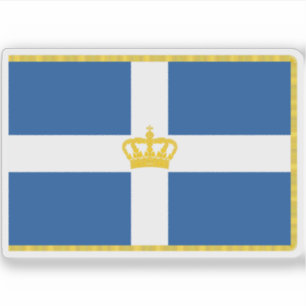 Hellenic Royal Flag, Griechenland (1936-1970) Aufkleber
