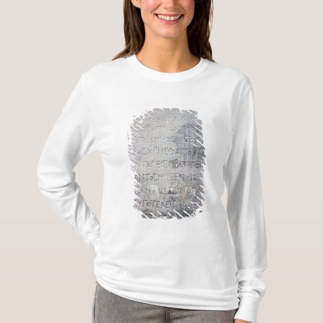Hellenistic Epigraphstein, fand in Ephesus T-Shirt (Vorderseite)