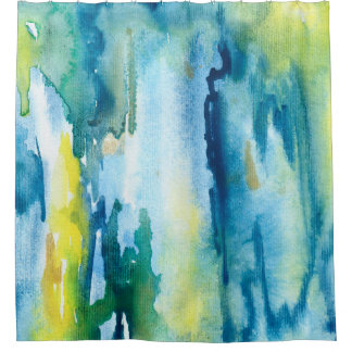 Heller, abstrakter Hintergrund. Wasserfarbe Duschvorhang
