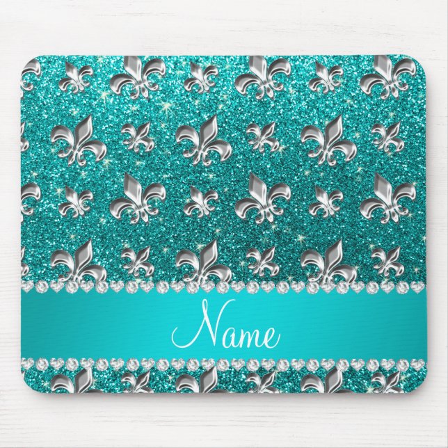 Heller Aqua-Glitter der personalisierten Mousepad (Vorne)